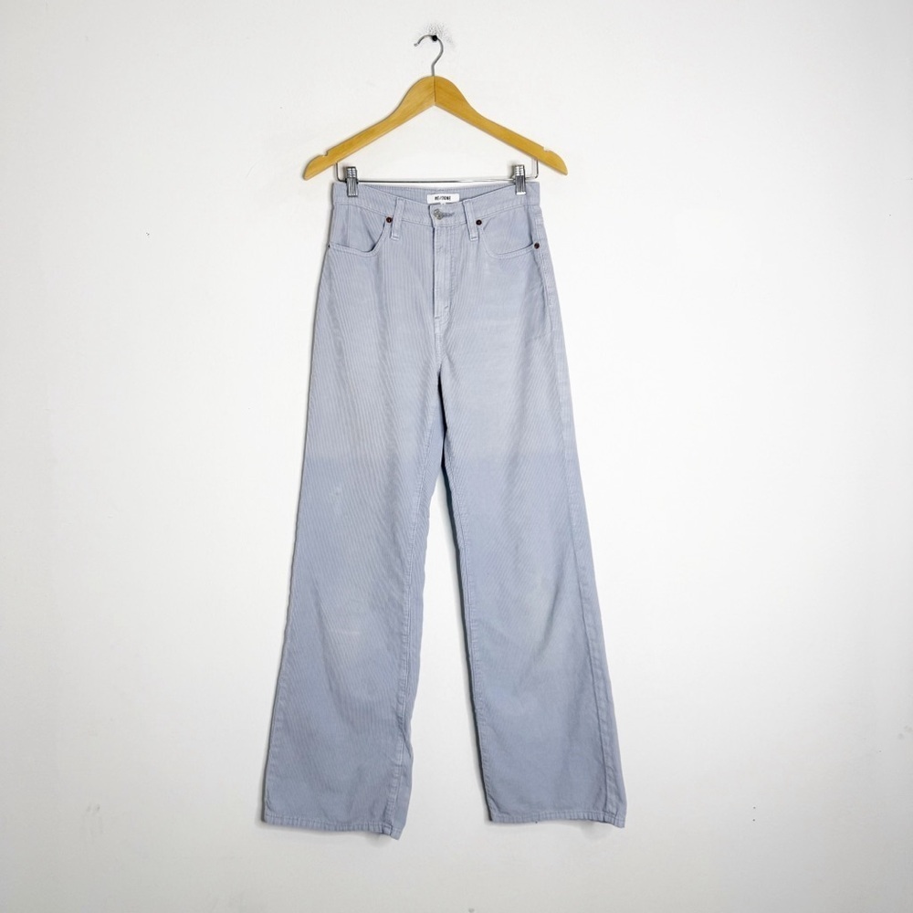 RE/DONE Wide Leg Corduroy Pants – Size 25 – Washed Slate – High Rise